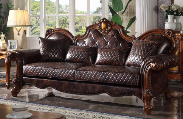 Gehëtzt Barock Wunnzëmmer Miwwelen Sofa Lieder Couch Dräisëtzer Sëtz