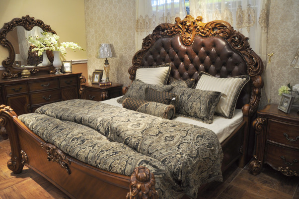 Klassesch Bett Barock Rokoko Chesterfield Stil Duebel Lieder Hotel Antik