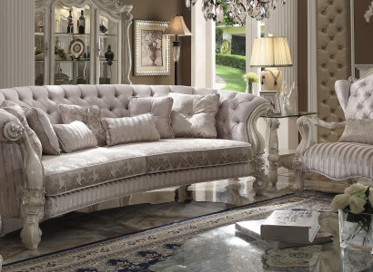 Chesterfield Sofa 4 Sëtzer Couch Polster Luxus Klassesch Textil Sofas Barock