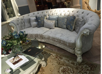 Klassesch Véiersëtzer Wunnzëmmer Canapé Stoff Barock Rokoko Luxus Sofa