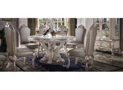 Iesszëmmer Stull Sesselle Set 6x Stull ouni Aarmlehnen Luxus Sessel Barock Still