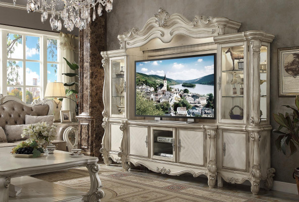 Klassesch Wunnwand TV Wand Holz Stil Barock Regal Wunnzëmmer Miwwelen