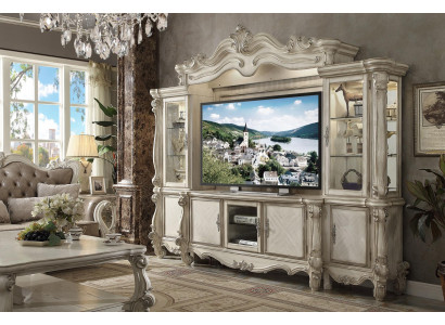 Klassesch Wunnwand TV Wand Holz Stil Barock Regal Wunnzëmmer Miwwelen