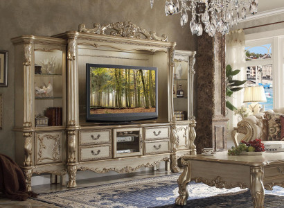 TV Mauer Holz Stil Barock Regal Wunnzëmmer Miwwelen Schaf nei Klassesch