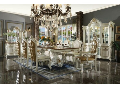 Klasseschen Iesszëmmer Set Designer Iessdësch 8 Stullen Komplett Garnitur Barock Rokoko