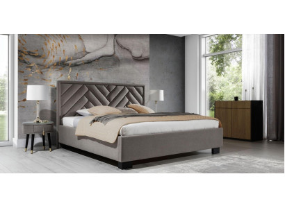 Polster Bett Miwwelen Schlofkummer Better Taupe Brong 200x200cm Samt