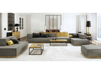 Ecksofa L-Form Luxus Garnitur Sofa Stoff Sofae Polster Sëtz Eck Modern Gro