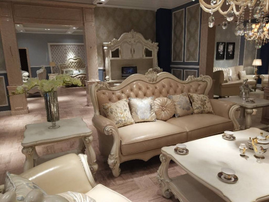 Klassesch 3-Plaz Couch Sofa Couch Polster Sofas Deko Couchen Barock