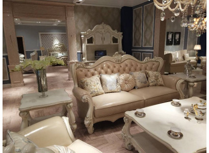 Klassesch 3-Plaz Couch Sofa Couch Polster Sofas Deko Couchen Barock