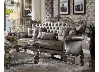 Chesterfield Sofa 3-Sëtz Couch Polster Lieder Sofas Wunnzëmmer Dräisëtzer