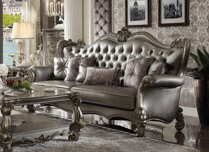 Chesterfield Sofa 3-Sëtz Couch Polster Lieder Sofas Wunnzëmmer Dräisëtzer