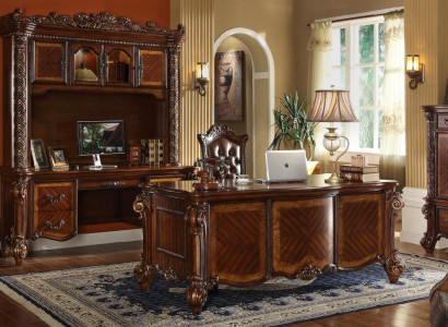 Büro Schreifdësch Sesselen Schreifdëscher Dësch Holz Stull 2-Deeler Set Dëscher