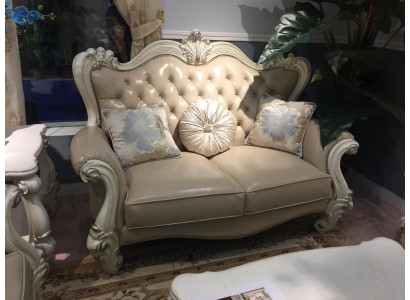 Luxus 2-Sëtzer Couch Polstersofa Lieder Couchen Garnitur Chesterfield Barock