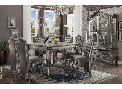 Iesszëmmer Miwwelen Gro Barock Stil Ariichtung Iessdësch Vitrin mat 6x Stillen