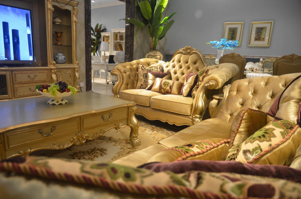 Luxus Sofagarnitur 3+2+1 Sëtzer Set Sofa Këssen Couchen Couch