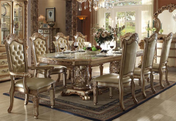 Barock Antik Stil Iessdësch Dësch Eechte Holz Klassesch Designer Dëscher Rokoko
