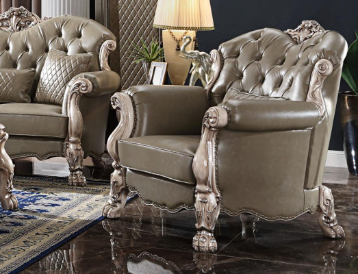 Barock Sëtzfauteuil Einsitzer Gepolstert Sofa Canapé Televisiouns-Couchen Design Wunnzëmmer Nei