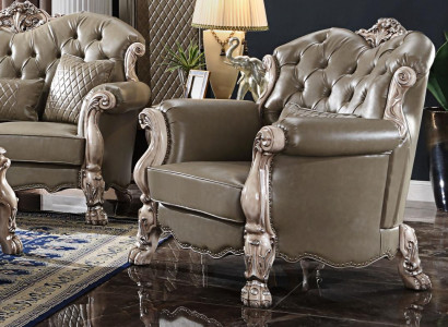 Barock Sëtzfauteuil Einsitzer Gepolstert Sofa Canapé Televisiouns-Couchen Design Wunnzëmmer Nei