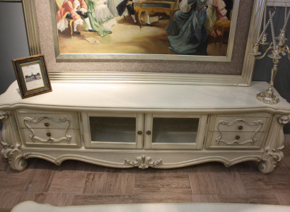 Säitendësch TV Lowboard RTV Schaf Dësch Wunnzëmmer Holz Deko Klassesch