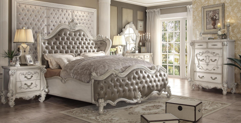 Design Luxus Schlofzëmmer Set Bett Deko 2x Nuetsdëscher Kommode Garnitur
