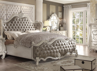 Design Luxus Schlofzëmmer Set Bett Deko 2x Nuetsdëscher Kommode Garnitur