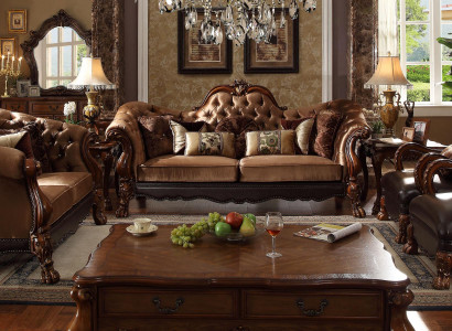 Sofa-Garnitur 4 Deeler Barock Rokoko Set Design Sofa Polster Sëtz Grupp Canapé