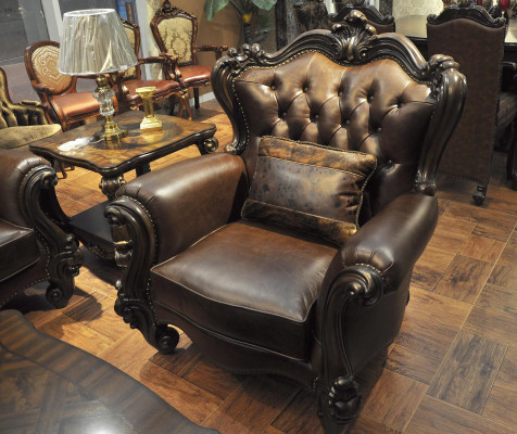 Sofagarnitur 321 Sëtzer Sofa Couch Lieder Garnitur Polsterset Holz Barock