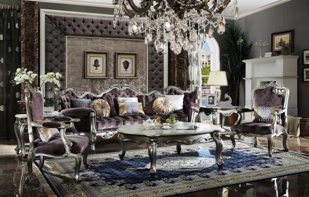 Sofagarnitur 4+1+1 Sëtz Couchtisch 4tlg. Set Design Sofa Couchen Barock