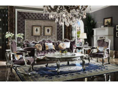 Sofagarnitur 4+1+1 Sëtz Couchtisch 4tlg. Set Design Sofa Couchen Barock