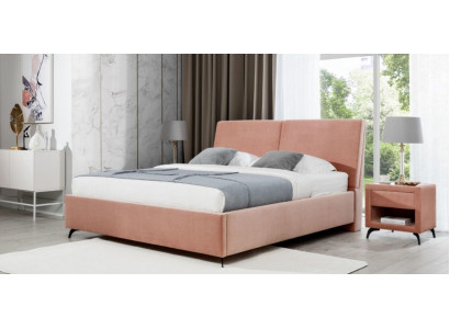 Bett Rosa Schlofzëmmer Holz Miwwelen Textilien Hotel Better Art déco Stil