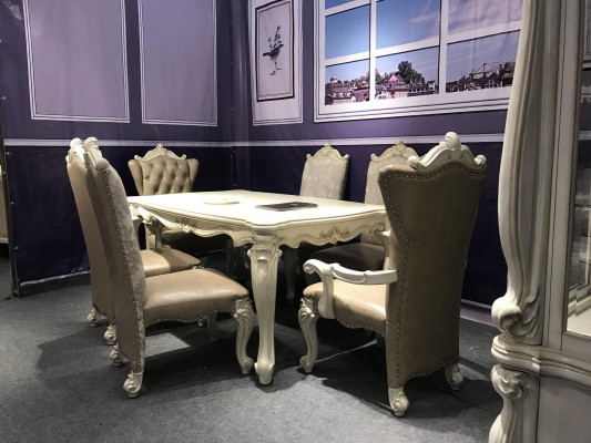 Barock Antiquitéitsstil Iessdësch Dësch Echt Holz Klassesch Designer Dëscher