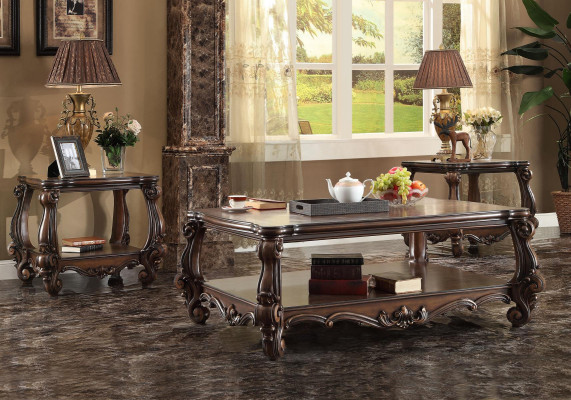 Luxus Canapé Dësch Eechent Holz Dekoratiounsdëscher Niewendësch Sofa Dësch Wunnzëmmer