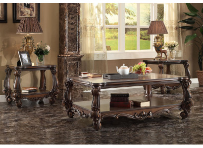 Luxus Canapé Dësch Eechent Holz Dekoratiounsdëscher Niewendësch Sofa Dësch Wunnzëmmer