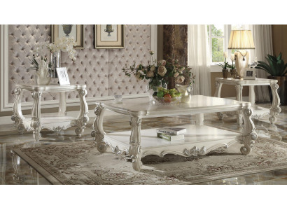 Edlen Designer Klassesch Canapé Deko Säitentisch Dësch Holz Barock