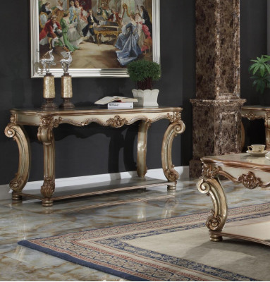 Barock Konsolentisch Schank Wanddësch Gank Dësch Klassesch Holz 143cm nei