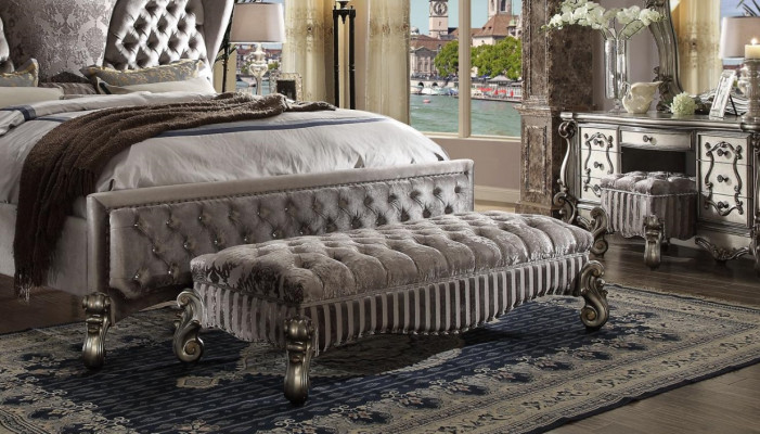 Designer Hocker Lieder Textil Luxus Chesterfield Fousshocker Ottomane Chesterfield