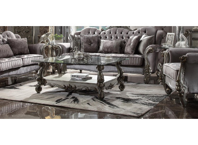Design Couchtisch Glastësch Dësch Edel Luxus Couchtischen Designer Dëscher