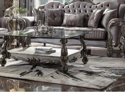 Design Couchtisch Glastësch Dësch Edel Luxus Couchtischen Designer Dëscher