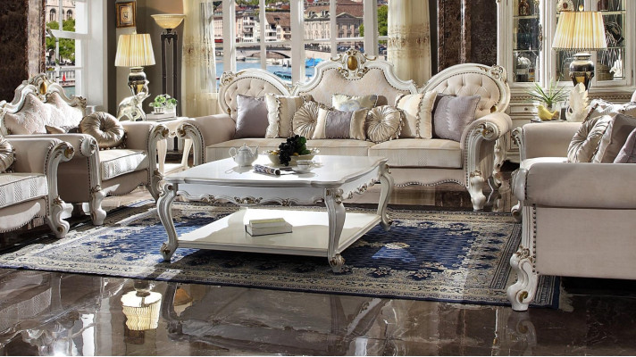 Luxus Couchdësch Eechten Dekor Holz Dëscher Bäistedësch Sofa Dësch Wunnzëmmer