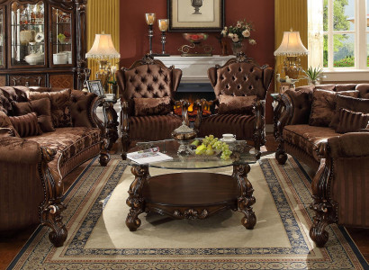Wunnzëmmer Miwwelen Klassesch Sofagarnitur Coffistuff Sofa Couch Set
