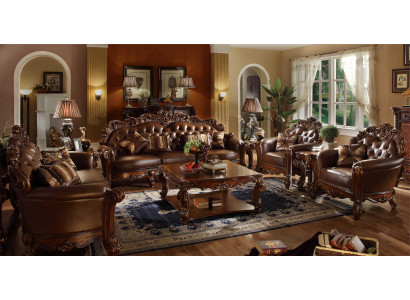 Liederdivan Divanskombinatioun Set Garnitur Grupp Couch Chesterfield Divan Barock