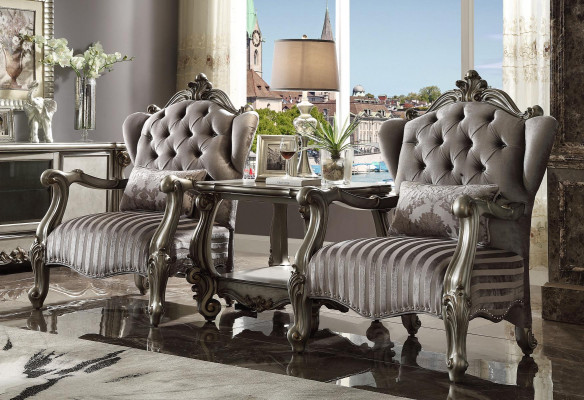 Edele Designer Klassesch Couchtisch Niewentisch Dësch Holz Barock