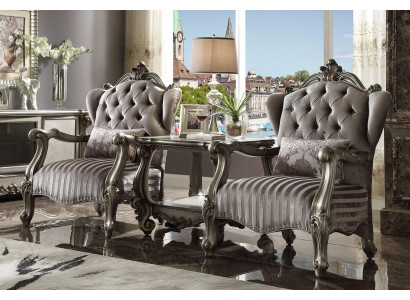 Edele Designer Klassesch Couchtisch Niewentisch Dësch Holz Barock