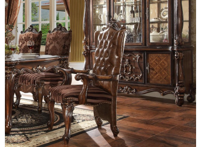 Klassesche brongen Chesterfield-Sëtzer exklusiven Liederstull Barock-Stil Sëtzmébel