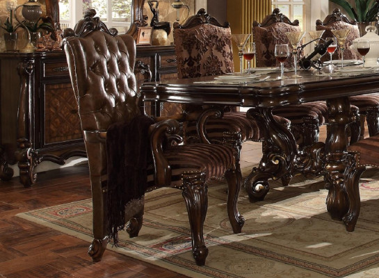 Klassesche brongen Chesterfield-Sëtzer exklusiven Liederstull Barock-Stil Sëtzmébel