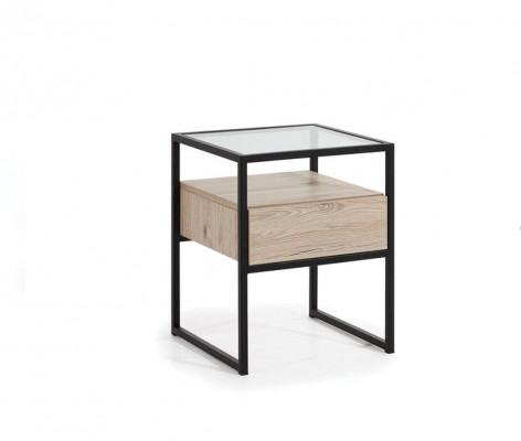 Nuetsdësch Braun Holz Miwwelen Design Schlofzëmmer Miwwelen Art déco Nei