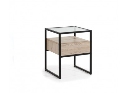 Nuetsdësch Braun Holz Miwwelen Design Schlofzëmmer Miwwelen Art déco Nei