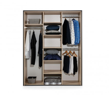 Kleederschaf Braun Holz Miwwel Design Luxus Schlofzëmmer Miwwel Modern