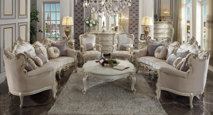 Luxus Miwwelen Sofagarnitur Canapé Sofa Polstermöbel 4+4+1+1 Sëtzer mat Dësch