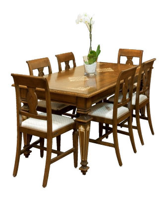 Designer-Iessdësch-Miwwelen an Iesszëmmer klassesch Dëscher Design Holz